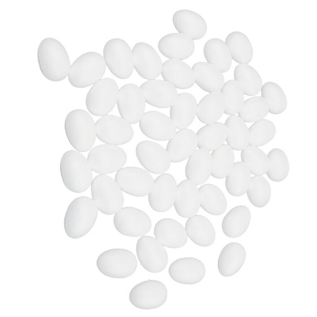 50Pcs White Shaped Polystyrene Foam Modelling Handmade for Christmas Easter