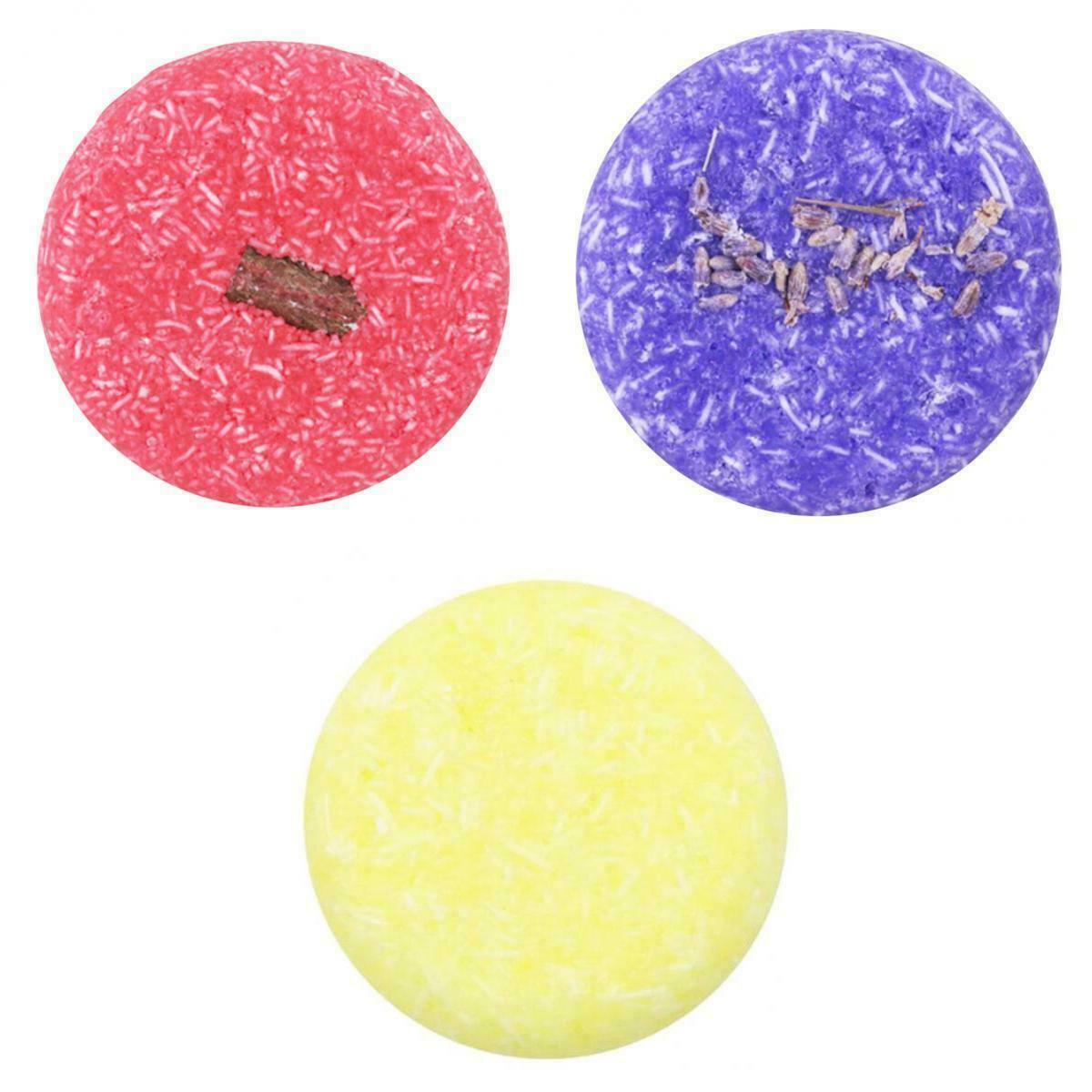 3Pcs Organic Handmade Solid Shampoo Soap Bar Oil Control Hair Darkening