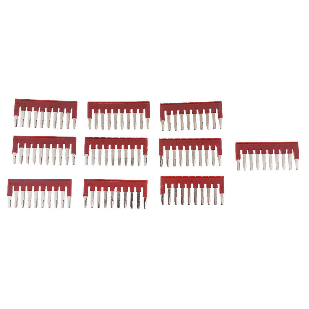 10 X Press-Fit Ground Jumpers,DIN Rail Mounted