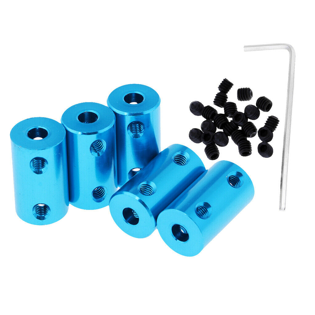 5x 5mm to 5mm Alloy Shaft Coupling Motor Coupler Connector for RC Car