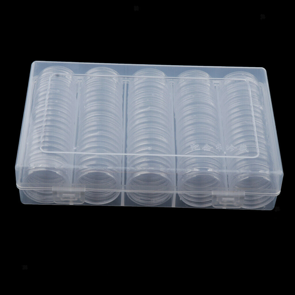 Clear Collector's Case of Coins Display Storage Box