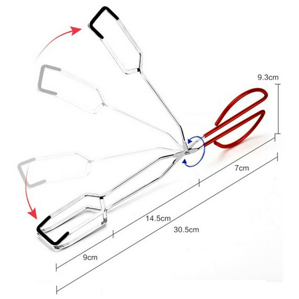 4Pcs Food Grade Stainless Steel BBQ Scissors Tongs Kitchen Buffet Pliers,Easy