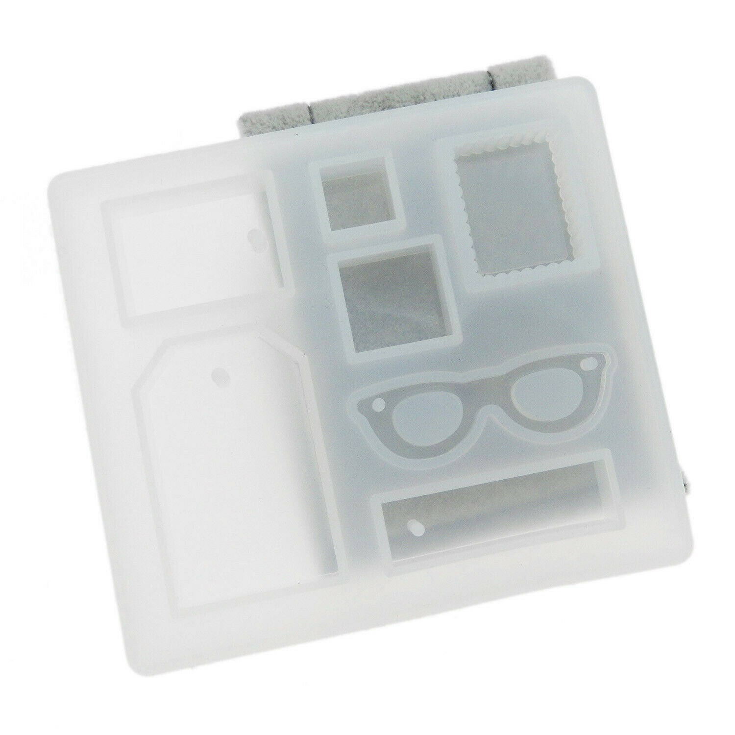 1pc Glasses Rectangle Silicone Casting Molds Tool Mould Pendant DIY Accessories