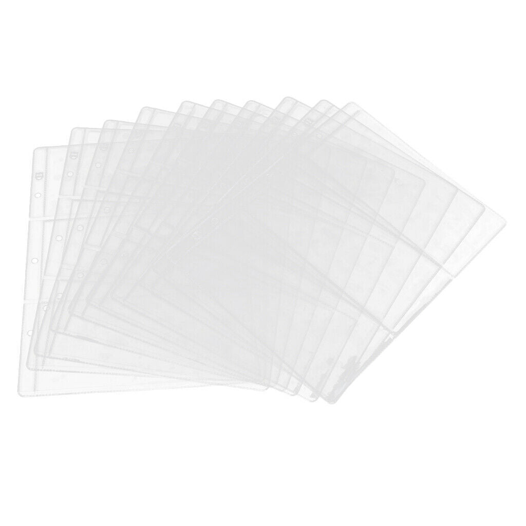 Money Pocket Pages Protective Storage Sleeves Album 30 Pockets Transparent