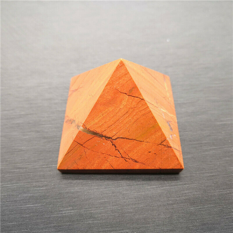 Natural Jasper Crystal Pyramid Obelisk Point Healing Reiki Quartz Stone Ornament