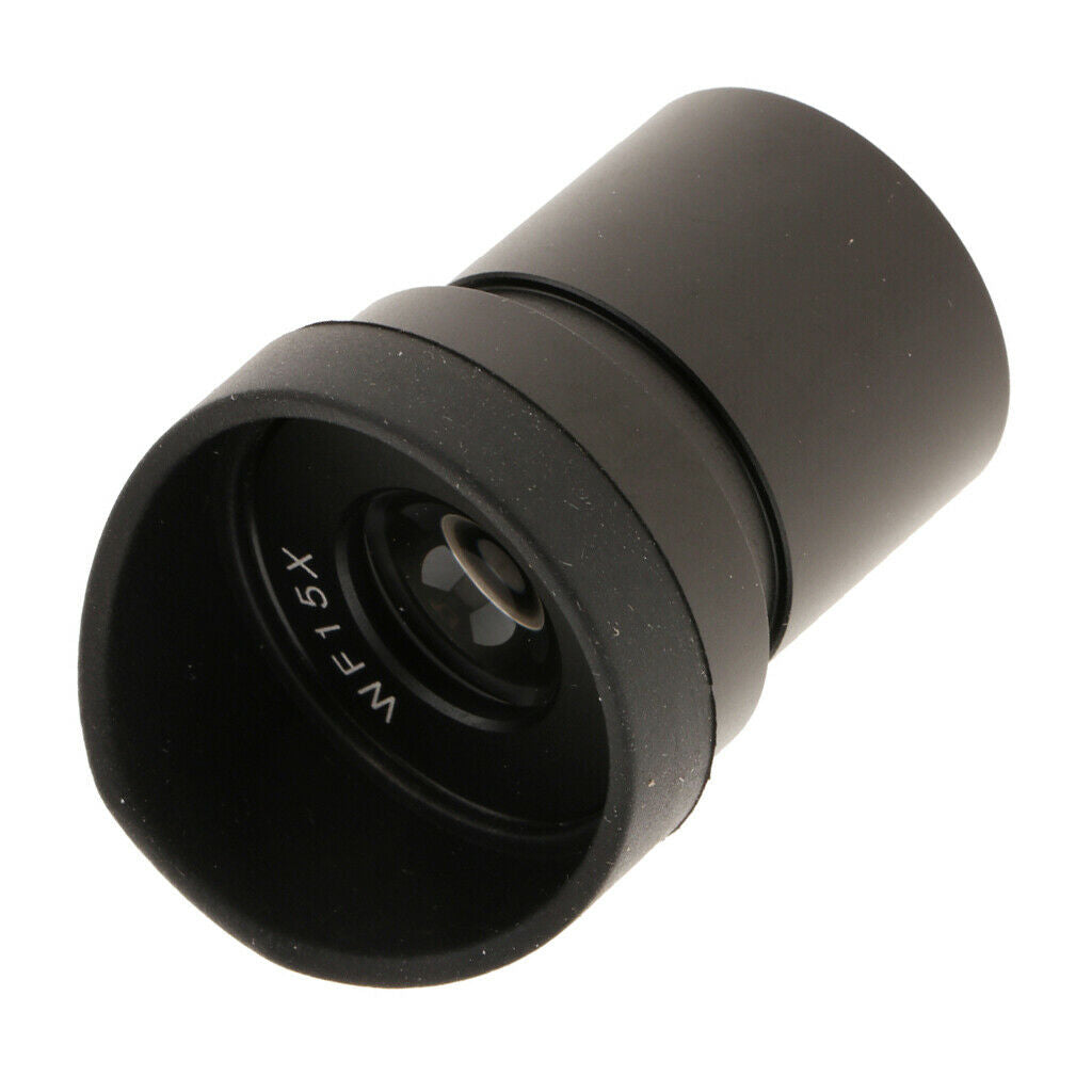 1Pack Black WF-15X Biological Microscope Widefield Eyepiece Lens w/ Interface