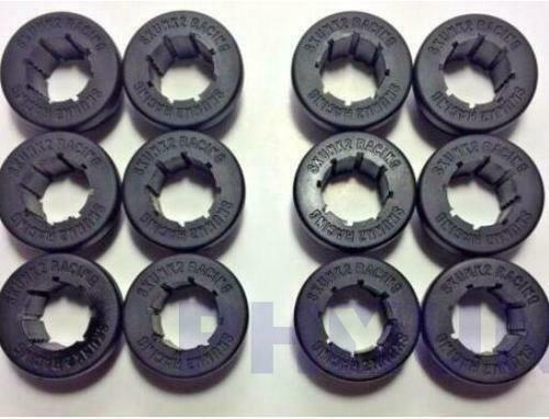 12x Replacement Black Bushing Halves Kit For Rear Lower Control Arm Rear Camber