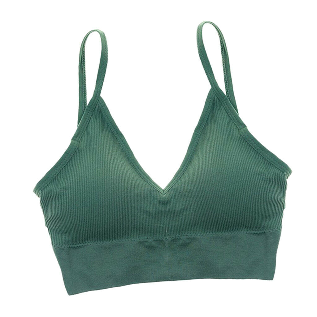 3Pcs Ladies Girls Nylon Bralette Comfort Bra Camisole Crop Top Yoga Bra