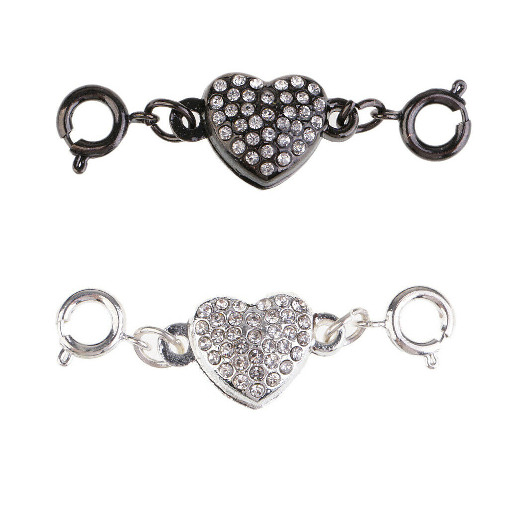 2x   Rhinestone   Crystal   Magnetic   Converter   Necklace   Jewelry   Making