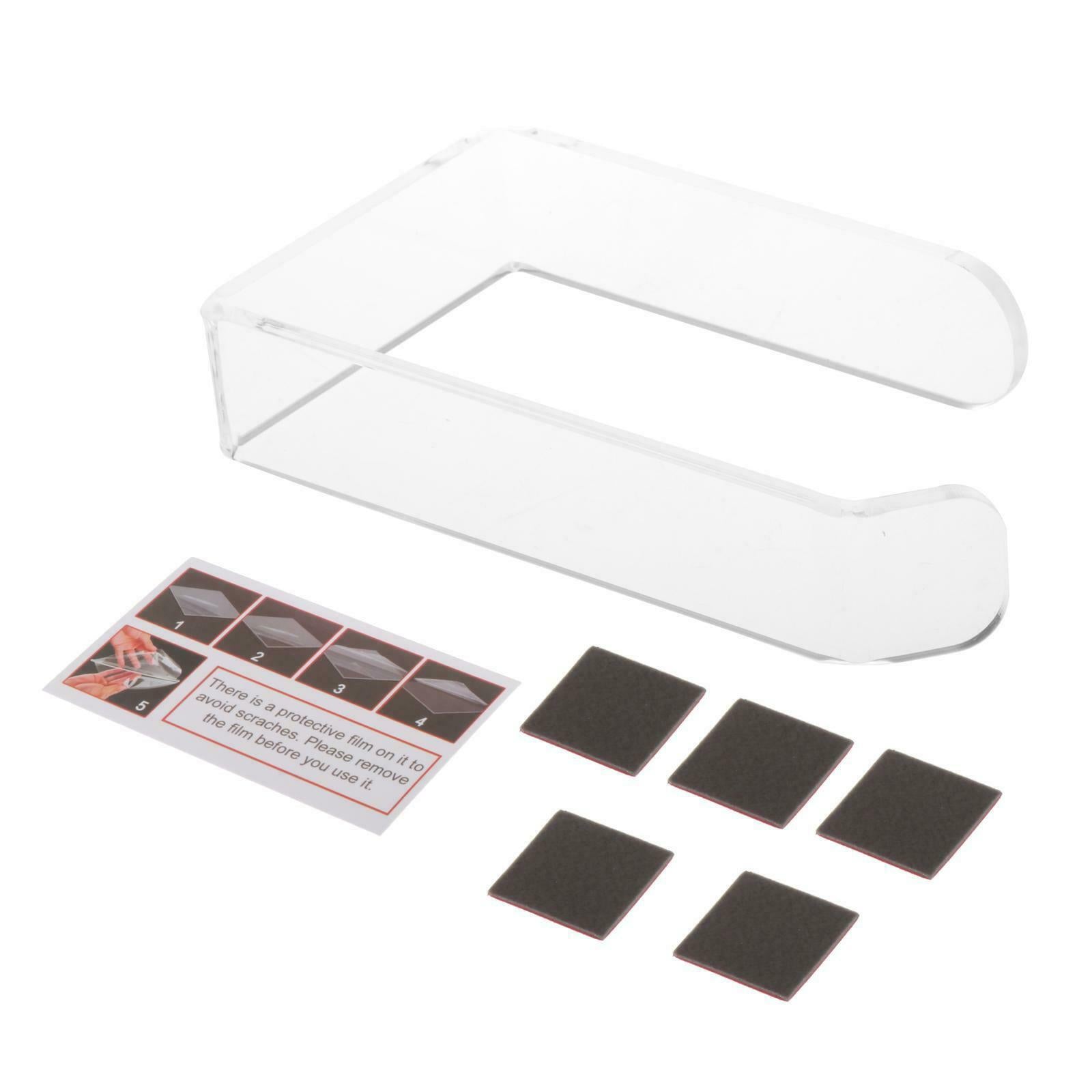 Transparent Toilet Paper Roll Holder Wall Mounted Towel Rack Home Accessory