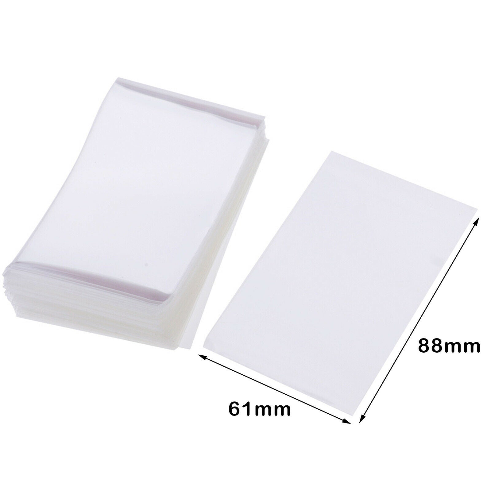 100 PCS Plastic Clear Sheer Card Sleeves Pockets Game Sheets Protector Holder