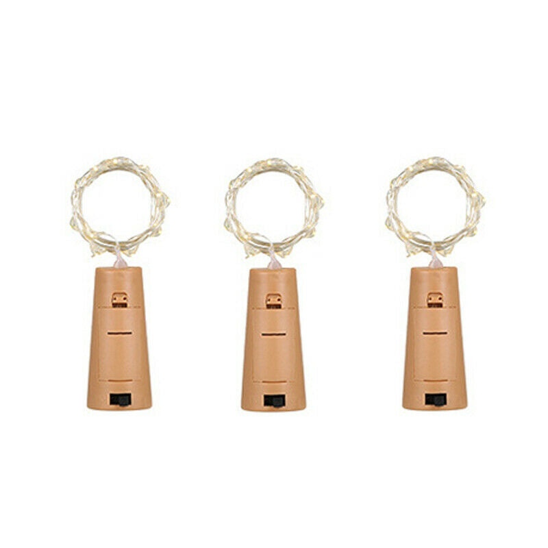 12 PCS LED Wine Bottle Cork Copper Wire Fairy String Lights Party Wedding Decor
