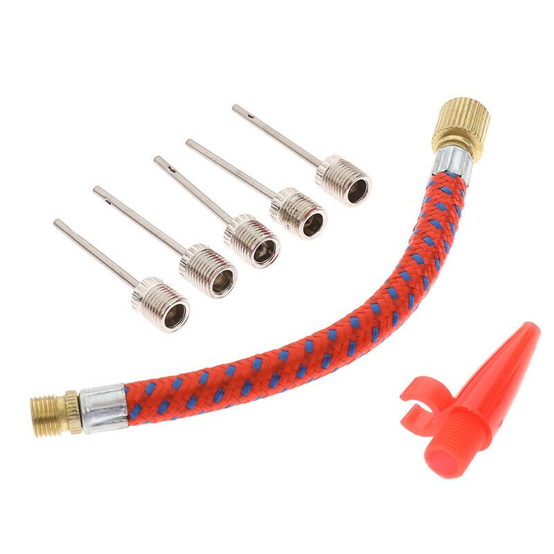 7Pcs Inflating Needle Kits Needle Hose Sports Ball Bike Tire Tube Inflator  Qx