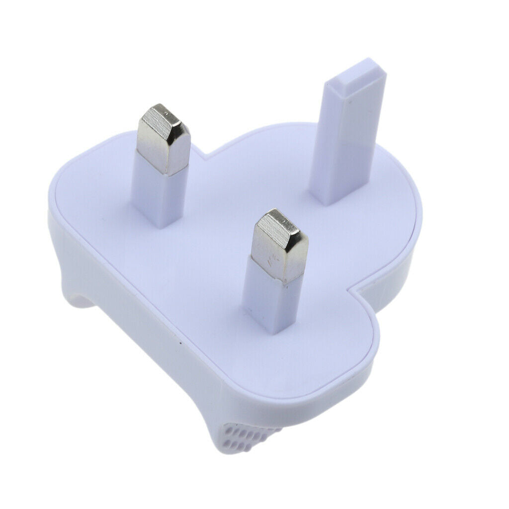4 Ports USB Multi Adapter Travel Wall AC Charger with UK Plug White