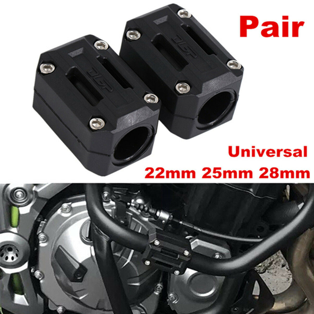 22/25/28mm Motorcycle Engine Protect Guard Bumper Dec Block For BMW R1200GS ADV