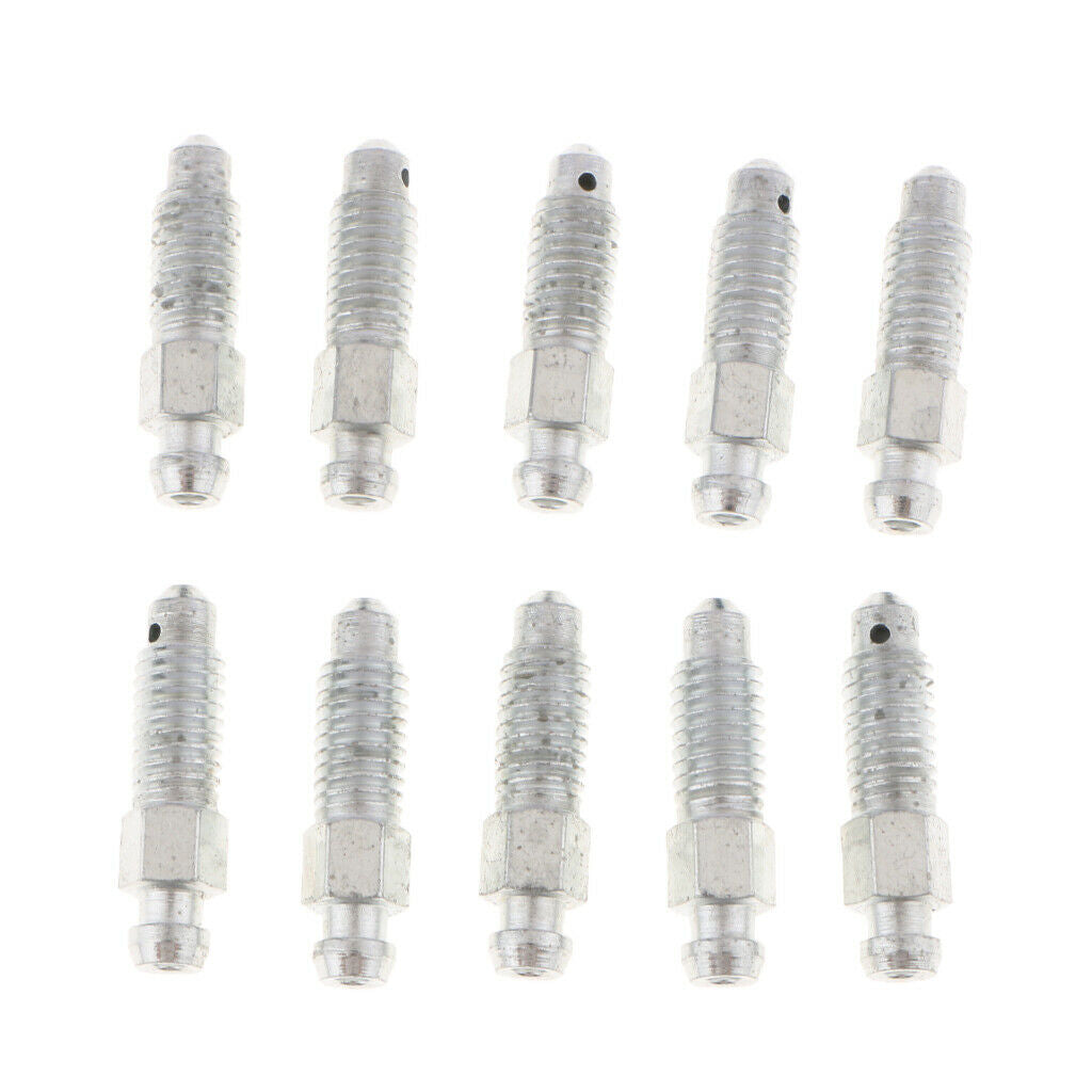 40x M8*1.25 31mm Brake Bleeder Screw+Grease Zerk Fitting Rubber Dust Cover