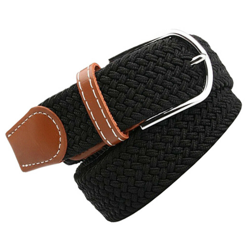 2x Men Woven Canvas Belt Webbing Belt Sports Pin Buckle Jeans Waistband