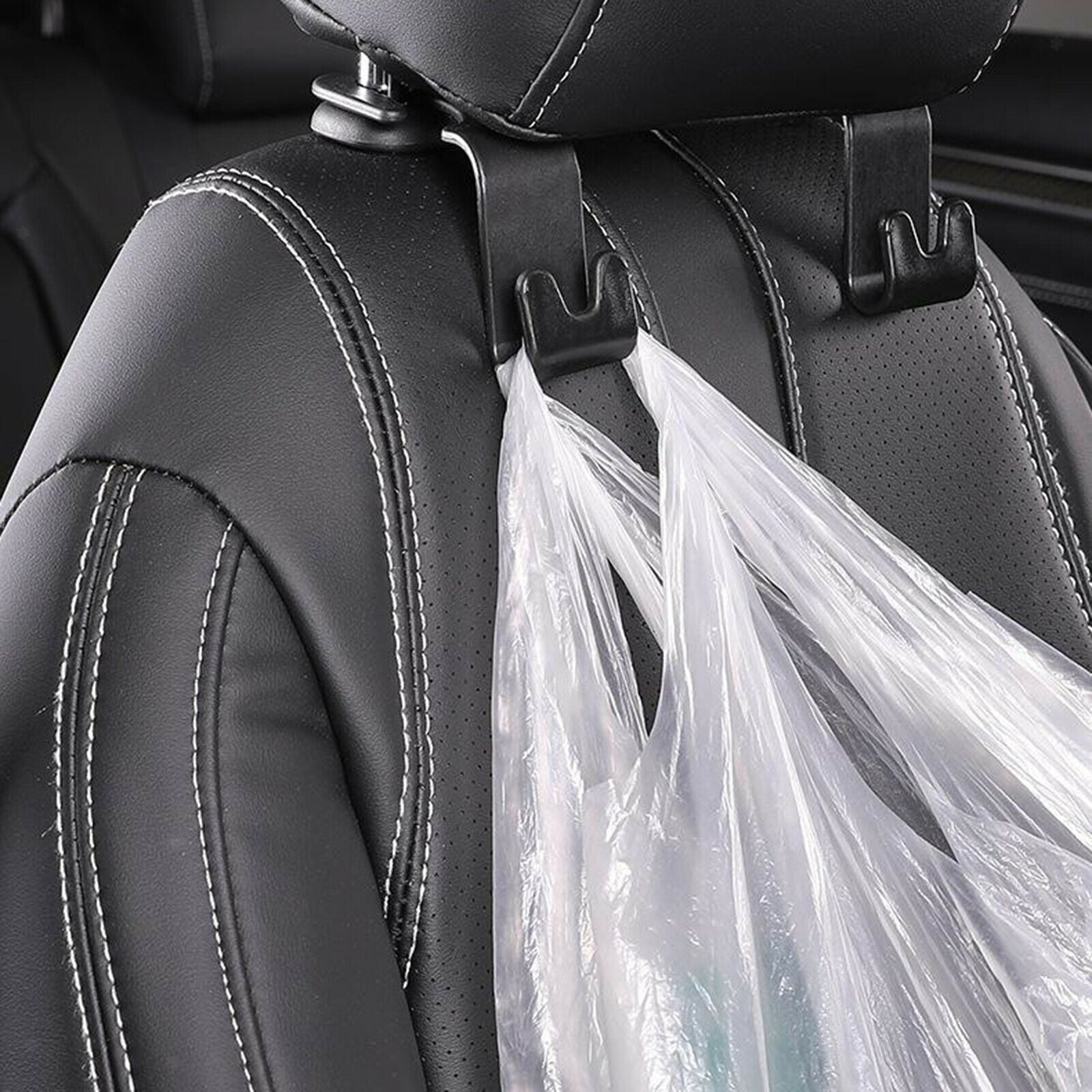 Set of 4pcs car back seat headrest hook hangers, easy to use