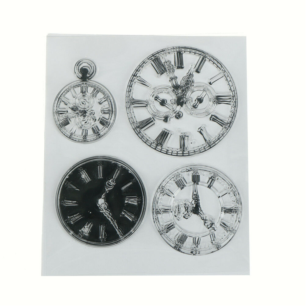 Clocks and watches transparent silicone clear rubber stamp cling diary de.l8