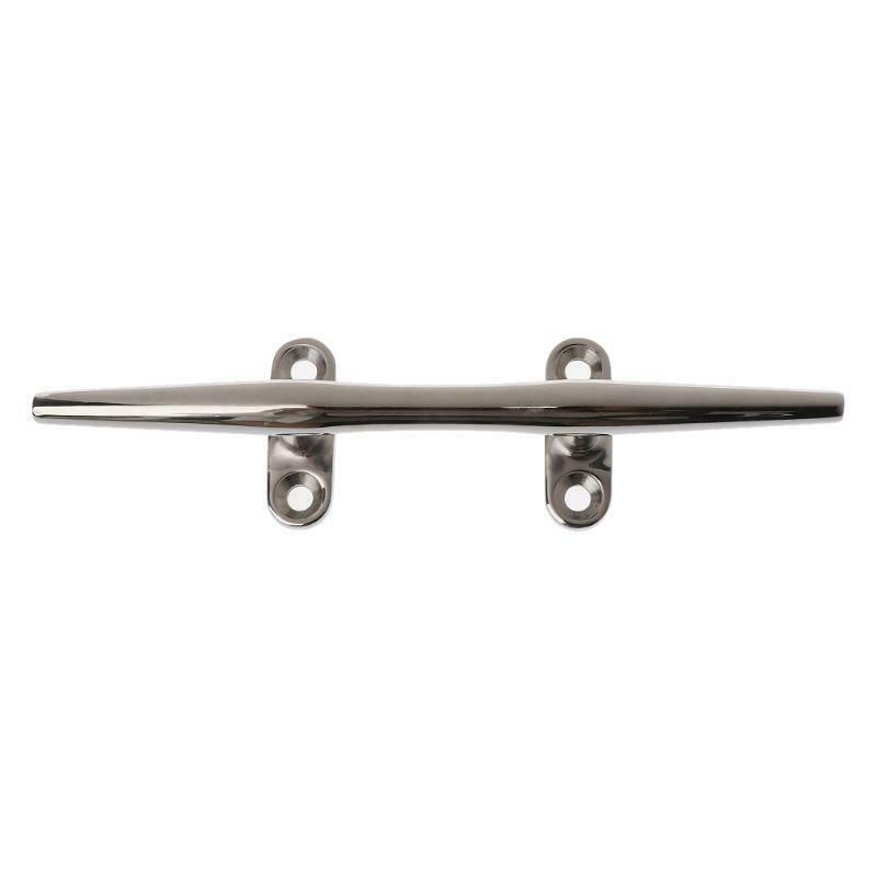 Base Boat Dock Deck Rope Cleat Marine Bollard Yacht Stainless Steel 8"/10"/12"