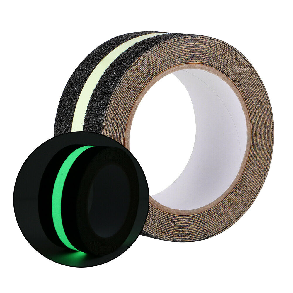 5M PVC Frosted Anti-Slip Adhesive Tape Glow In the Dark Safety for Stairs Floor