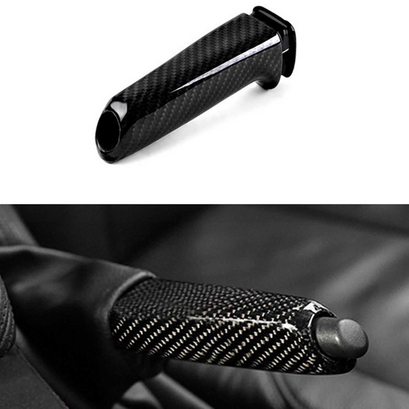 Real Carbon Fiber Handbrake Brake Handle Cover FOR BMW E46 E90 E92 F30 F32 F80