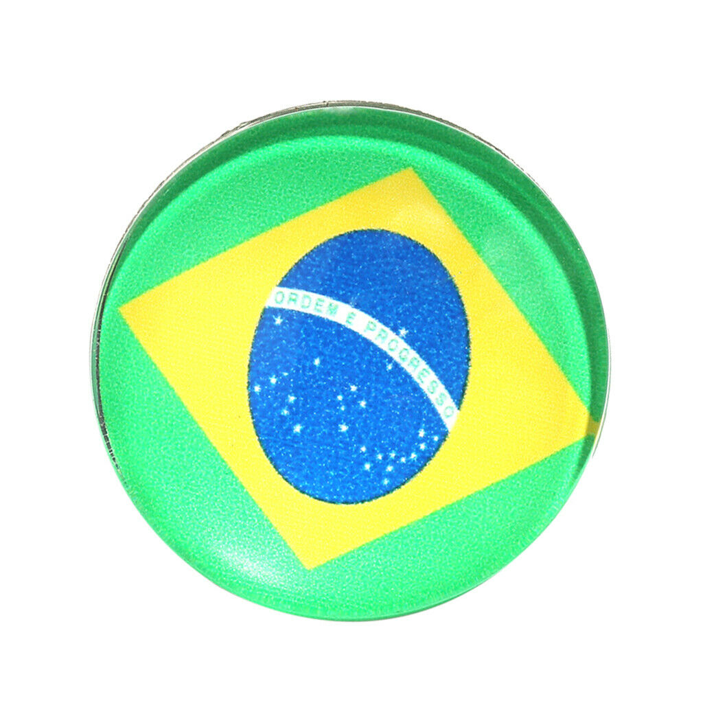 2pcs Leather Braided Cuff Bracelet Brooch 2018 Brazil Flag Design