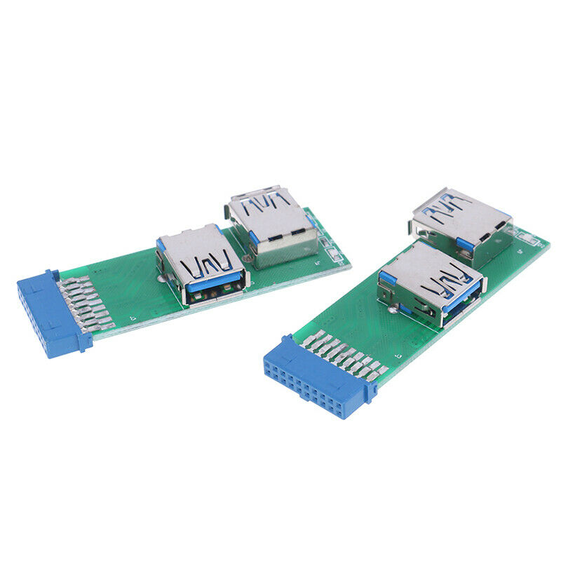1Pc Internal Mainboard 2 Ports USB 3.0 Female to 20 Pin Female Header Adap Jc Lt