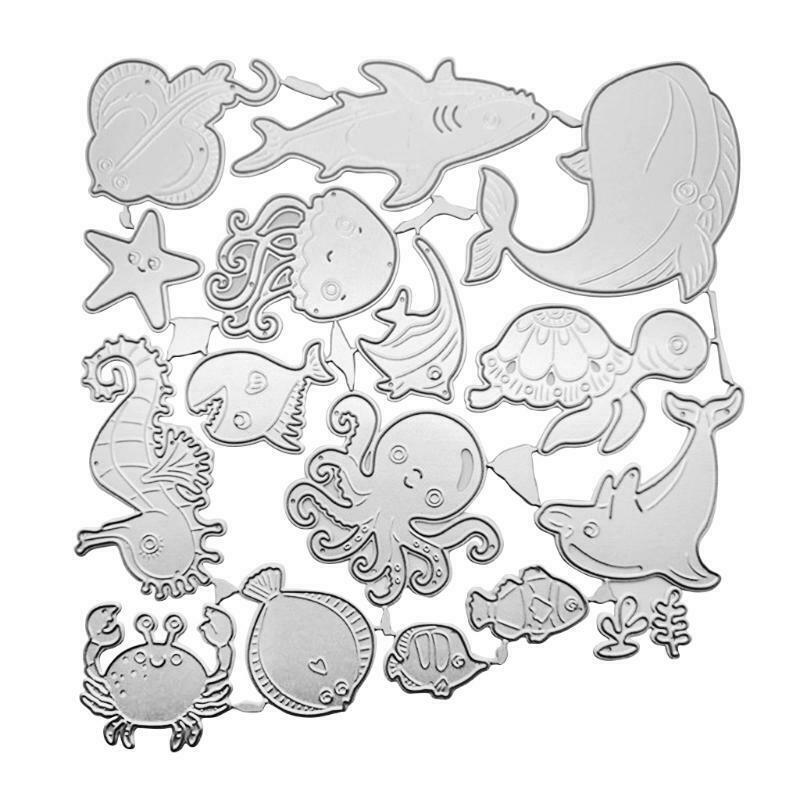 Ocean Animals Metal Cutting Dies Stencil DIY Scrapbooking Album Paper Card Mold