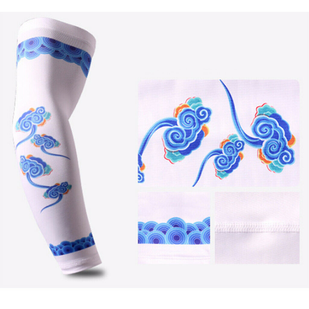 1PCS Breathable Sports Elbow Arm Cycling Basketball Elastic Long Arm Sleeve - M