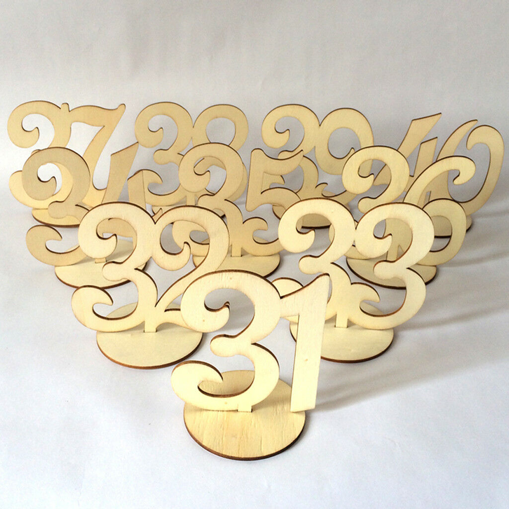 31-40 Table Number Stick Stand Base Wedding Birthday Party Tabletop Decor
