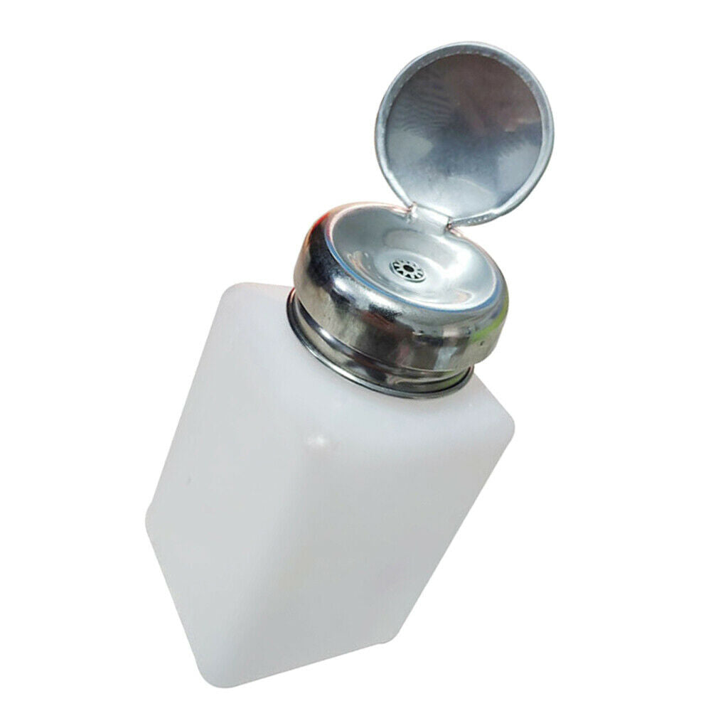 Square Makeup Remover Press Bottle Acetone Solvent Pump Dispenser Leakproof