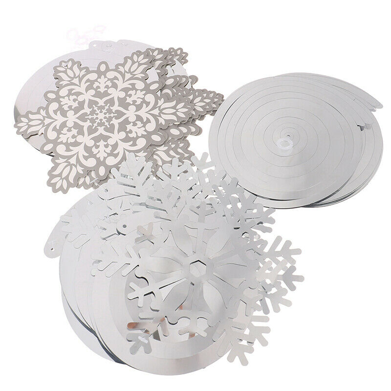 30 Pcs/Set Spiral Snowflake Ceiling Hanging Banner Garland Christmas Home DS BU