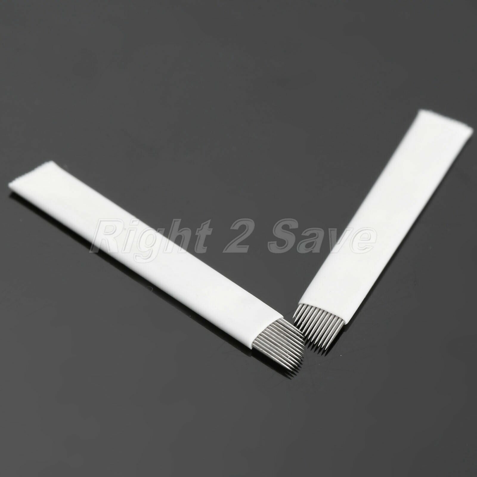 10Pcs 12 Pin Permanent Makeup Bevel Blade Manual Eyebrow Tattoo Needles