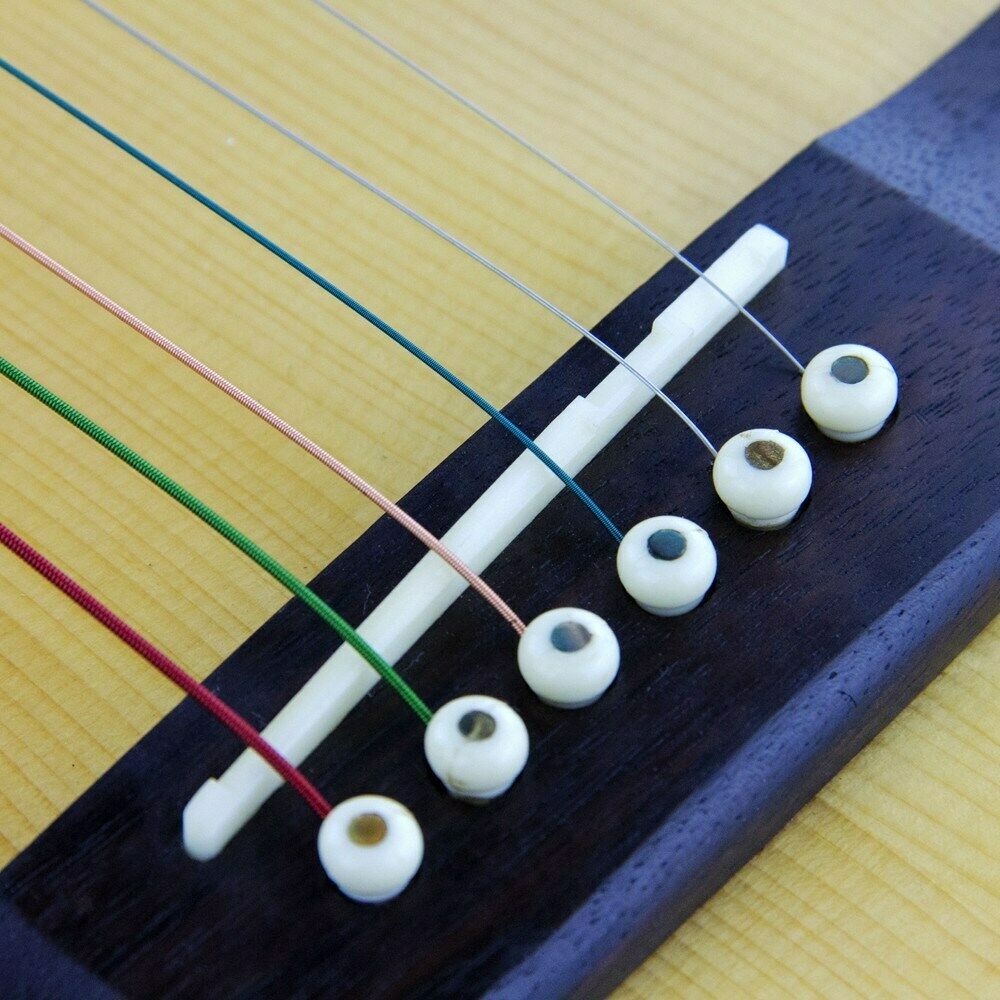 5x Durable Guitar Bone Bridge Saddle String Instruments Accessory 80x3x10mm