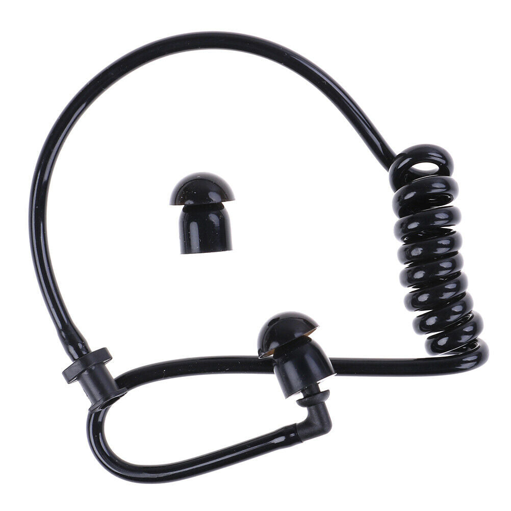 Black replacement coil acoustic air tube earplug for radio earpiece headse Fx