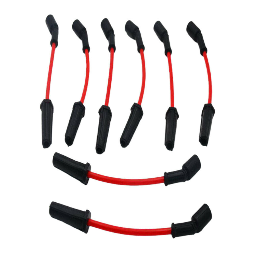 8pcs Engine Ignition Spark Plug Wire Set 10mm For  LS4 LS6 LS9 Car