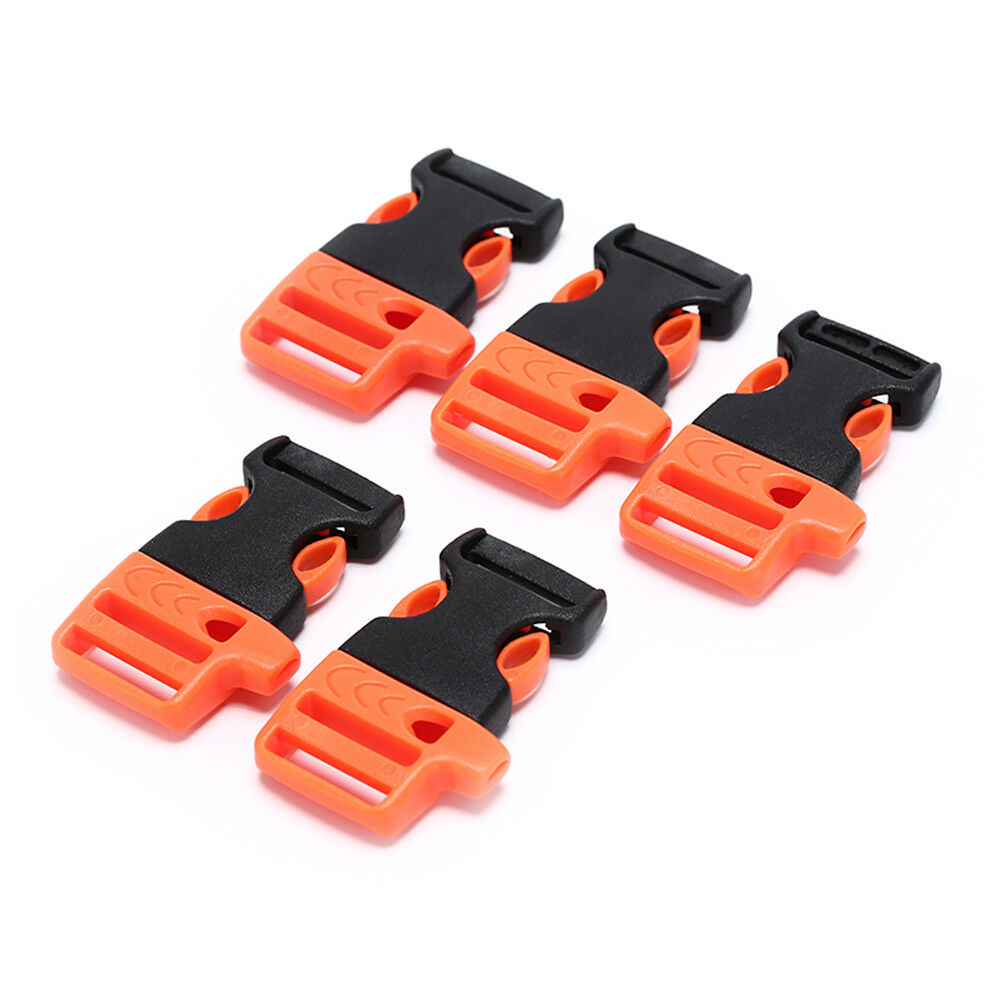 5pcs Survival Whistle Buckle Plastic Buckles For Paracord Bracelet/ Backp.l8