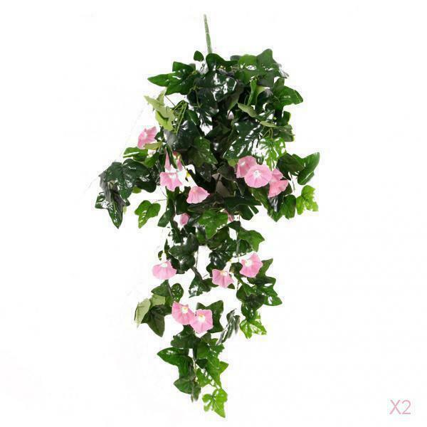2x 85cm Flower Tendril Garland Hanging Silk Flowers Wedding Decor Pink