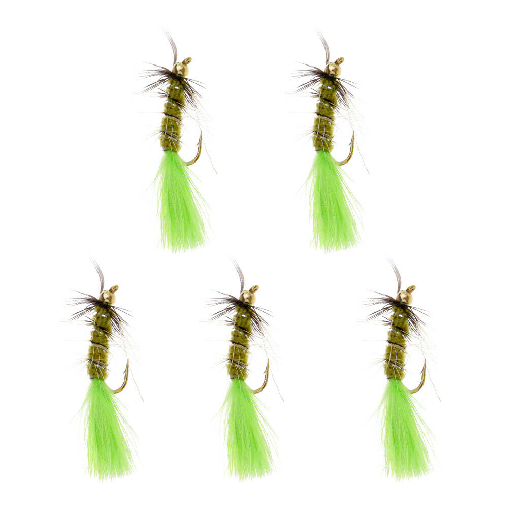 Bead Head Woolly Bugger Streamer Flies - 5pcs Bass Trout Fly Fishing Flies