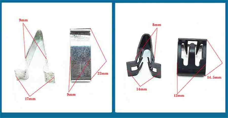 100pcs Car Console Dashboard Stereo DVD Panel Trim Retainer Rivet Fastener Clips