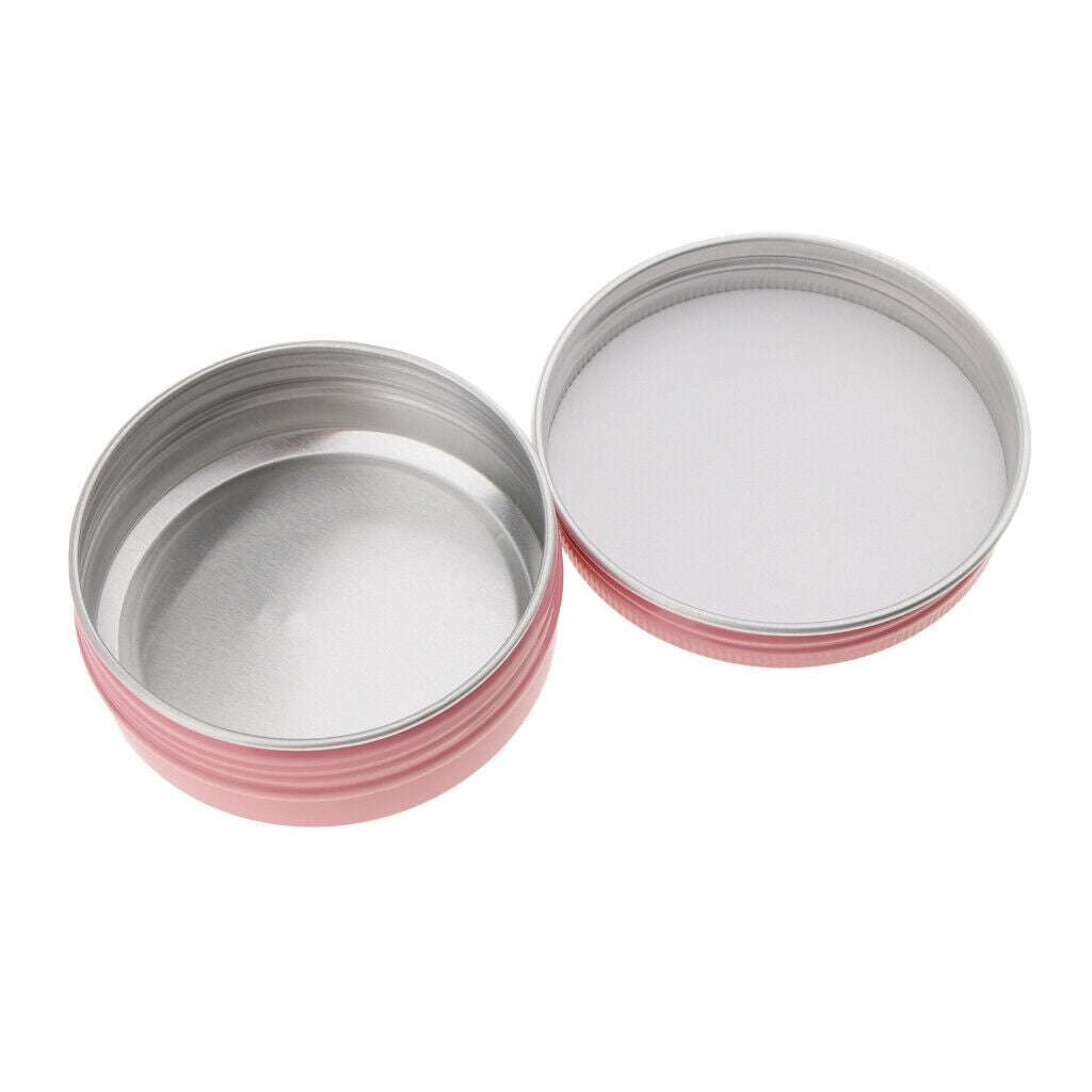 Pack of 32 Aluminum Cosmetic Containers Round Cans for Storage