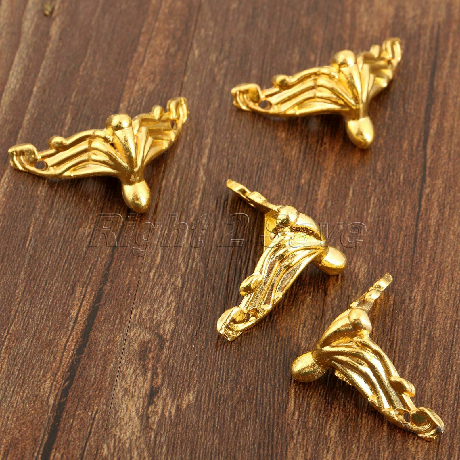 26*19mm Furniture Jewelry Chest Wood Box Decorative Feet Leg Corner Protectors