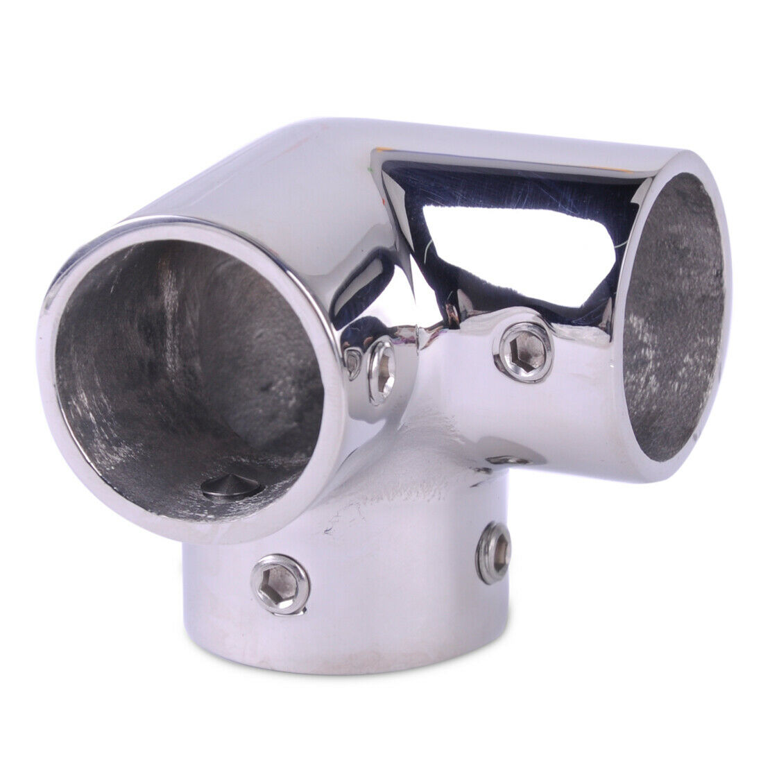 Boat Hand Rail Fittings 3 Way Corner Elbow 90 Degree Stainless Steel Marine An
