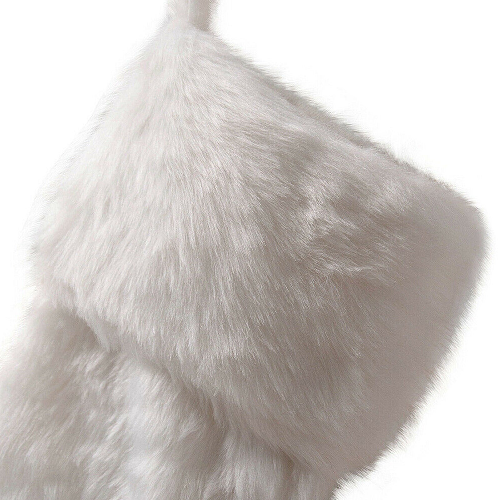 Christmas Faux Fur Short Stockings Plush Fluffy Hanging Xmas Tree Home Decor