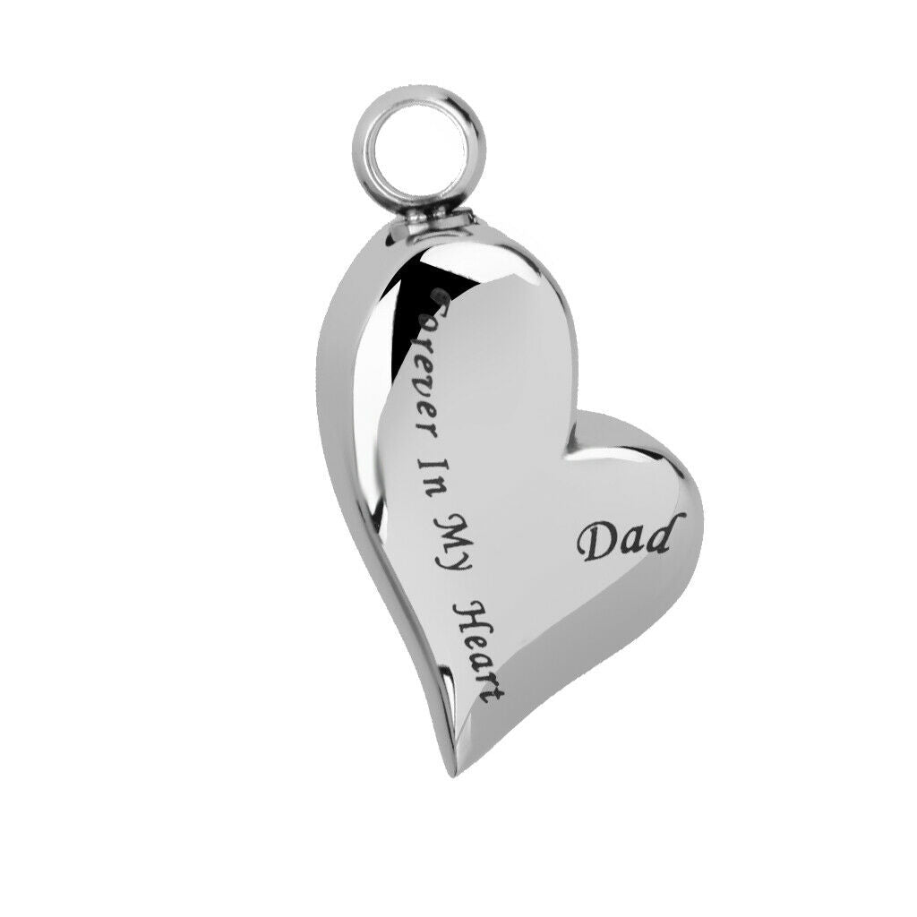 Heart Shape Cremation Keepsake Memorial Ash Urn Holder Pendant for Necklace