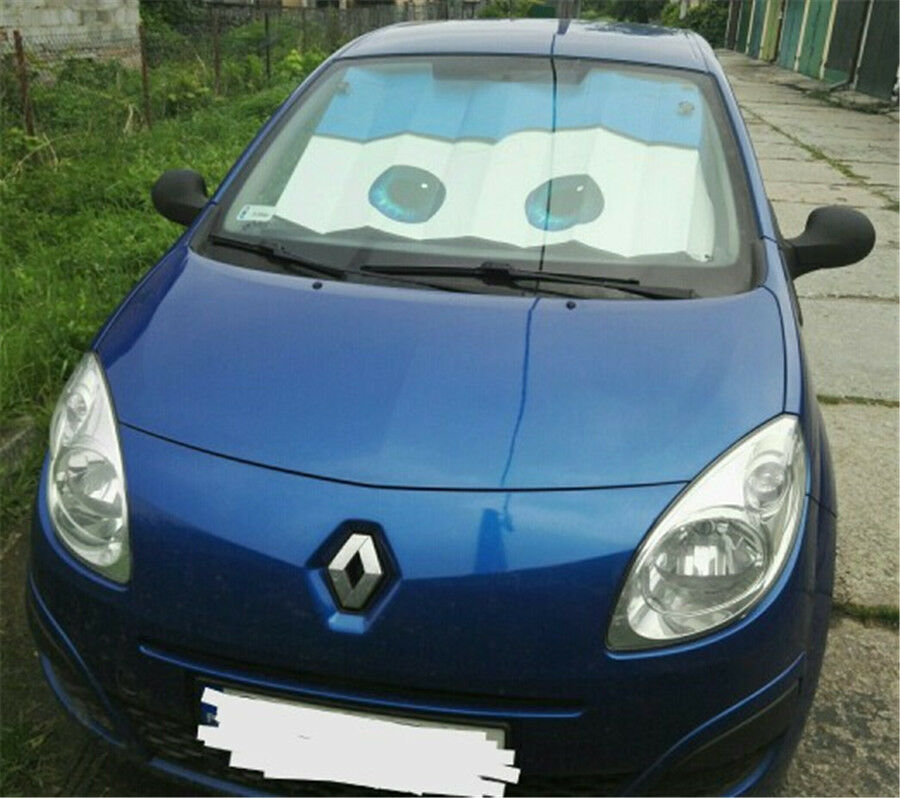 Red Eye Cartoon Pattern Car Windshield Sun-shade Aluminium Foil Heat Blocking