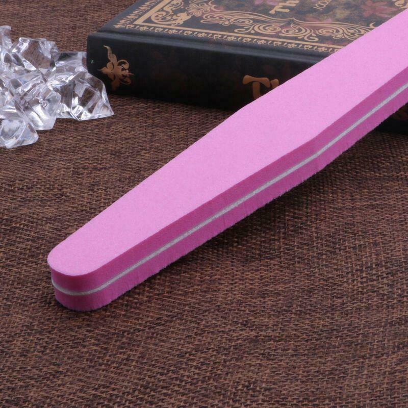 Double Sided Nail File Waterproof 100/180 Grit Nail Art Tips Buffer Soft Sponge