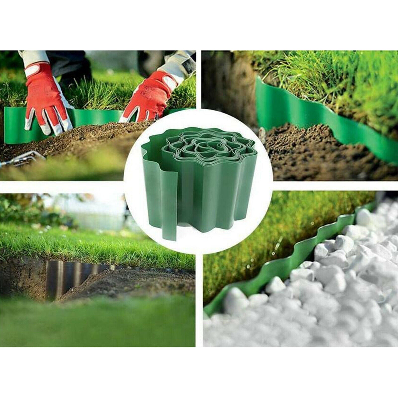 Outdoor Garden Lawn Edging Border Fence Barrier Roll DIY Patio 20cmx9m