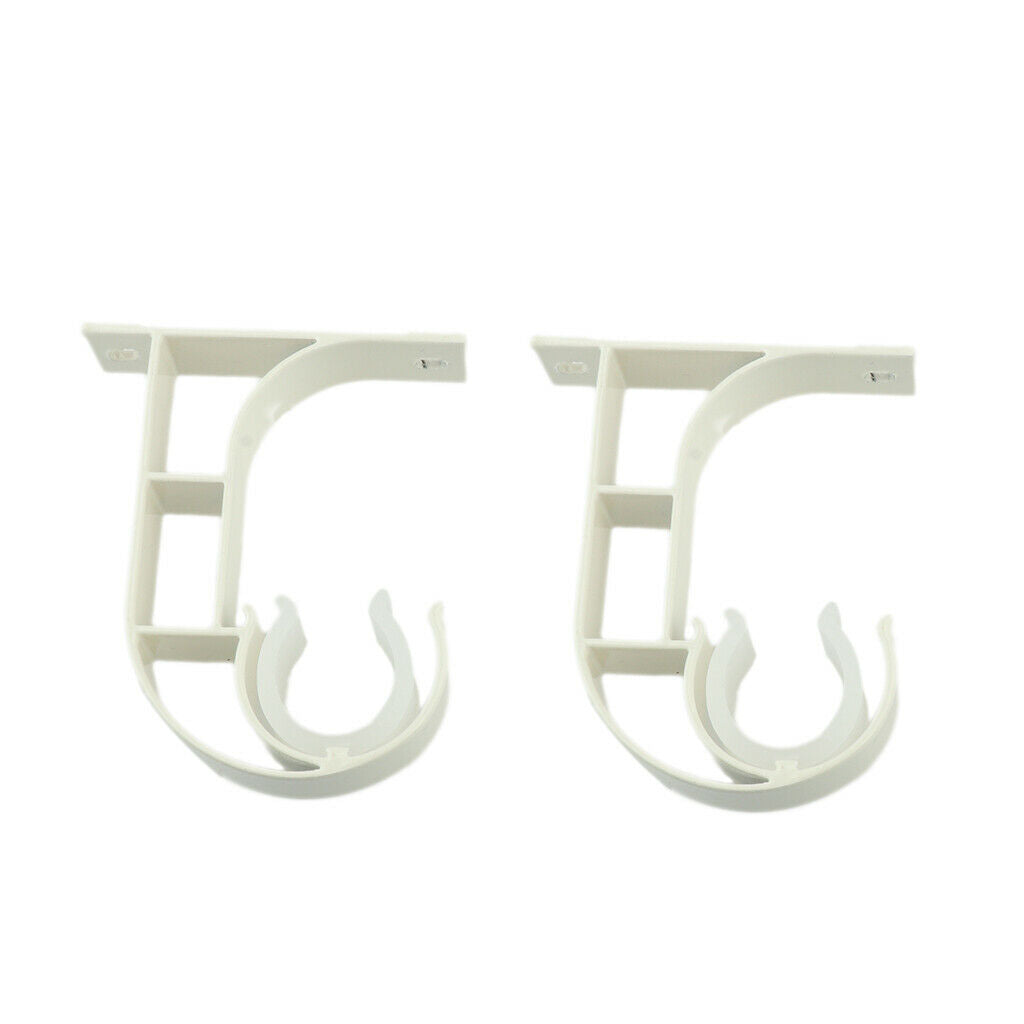1 Pair of Single Rod Top Mounted Aluminum Alloy Bracket Beige